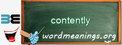 WordMeaning blackboard for contently